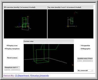 A set of 5 Java applets written for the computer graphics course at Princeton.