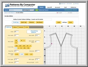 An online sewing pattern editing system and store. PHP, Javascript, SVG, Opencart