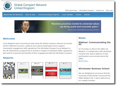 Conversion of the <a href='https://www.unglobalcompact.org.uk'>UN Global Compact UK</a> website from ASP to a LAMP system<br>PHP, Javascript